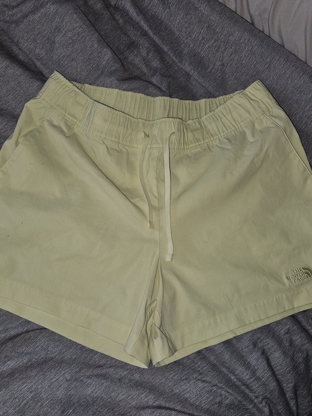 The North Face Women's Light Yellow Elastic-Waist Athletic Shorts